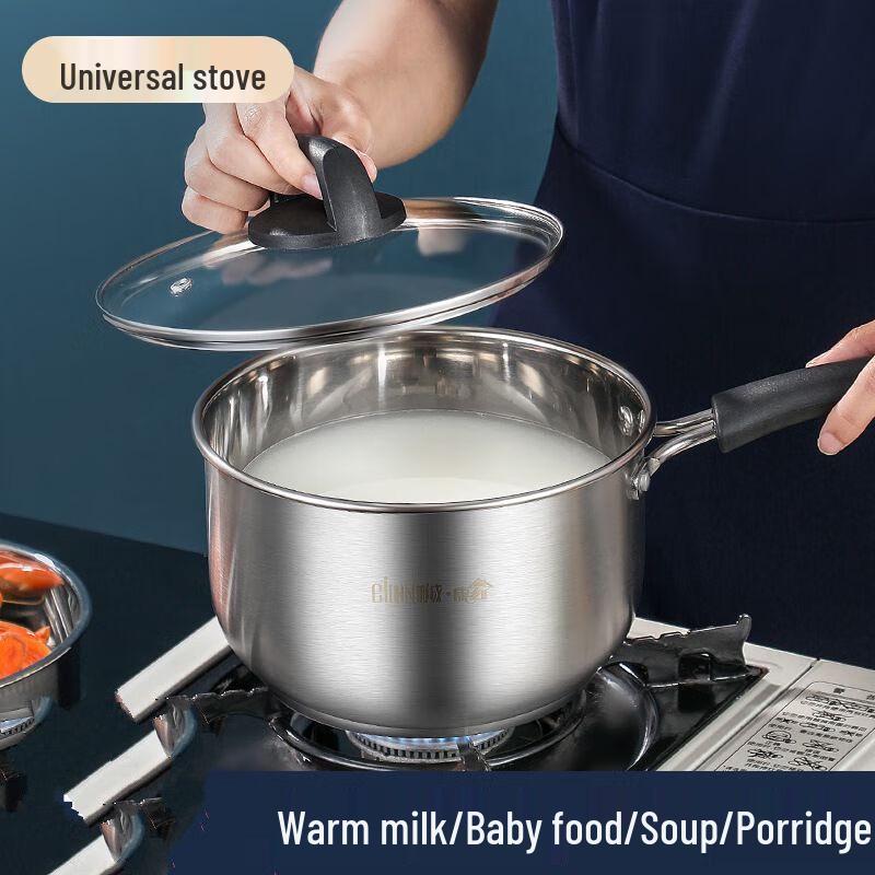 ZISIZ 18cm Doppelwandiger Topf aus 304 Edelstahl