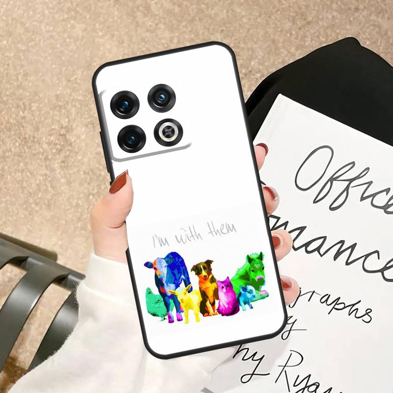

Love Vegan Animal Case For OnePlus 15 15R 13 13R 13T 12 12R 11 10 Pro 8T 10T Nord 5 CE 2 3 4 Lite N20 N30 Cover OnePlus 10R