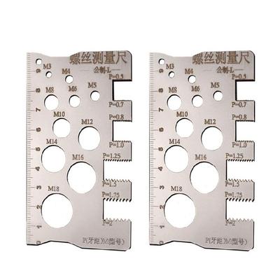 High Accuracy 0.01mm Steel Screw Measuring Tool Corrosion Resistant Rulers for Accuracy Engineering & Field Inspections