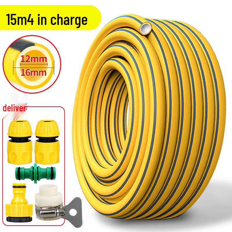 Eco-Friendly All-Season Soft Car Wash Water Hose with 4-Point PVC Pipe & Spray Gun
