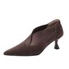 Fashion Spring/ Autumn New Comfortable Stiletto Women's Shoes Party Suede Women's Shoes Pointed Toe Fashion High Heels