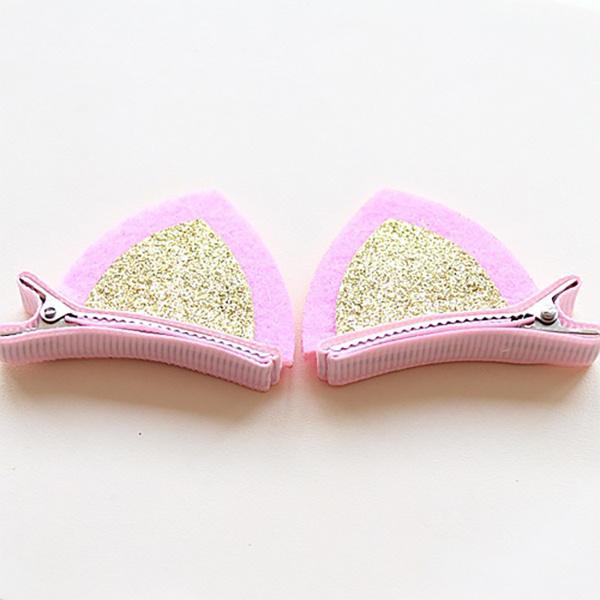 2PCS New Sequins Cat Ears Hairpins Girls Hair Clips Cute Hair Accessories Child Sweet Barrettes Kids Fashion Headwear Ornaments