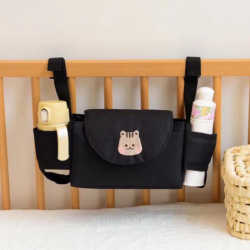 Baby Kinderwagen Tasche Niedlicher Cartoon Bär Mama Wickeltasche Windel Tragbar Kinderwagen Organizer Wagen Kinderwagen Zubehör Becherhalter Abdeckung