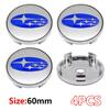 4PCS 56/60mm Car Wheel Center Hub Cap Sticker Decal Emblem Cover for Subaru WRX BRZ XV STI Outback Forester etc Y17