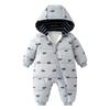 Baby Nest Baby Jumpsuit Car Long Cold Boys and Sizes Coverall, Romper, Sleeve, Hooded, Weather, Fall/Winter, Girls, Gray, 3-6M