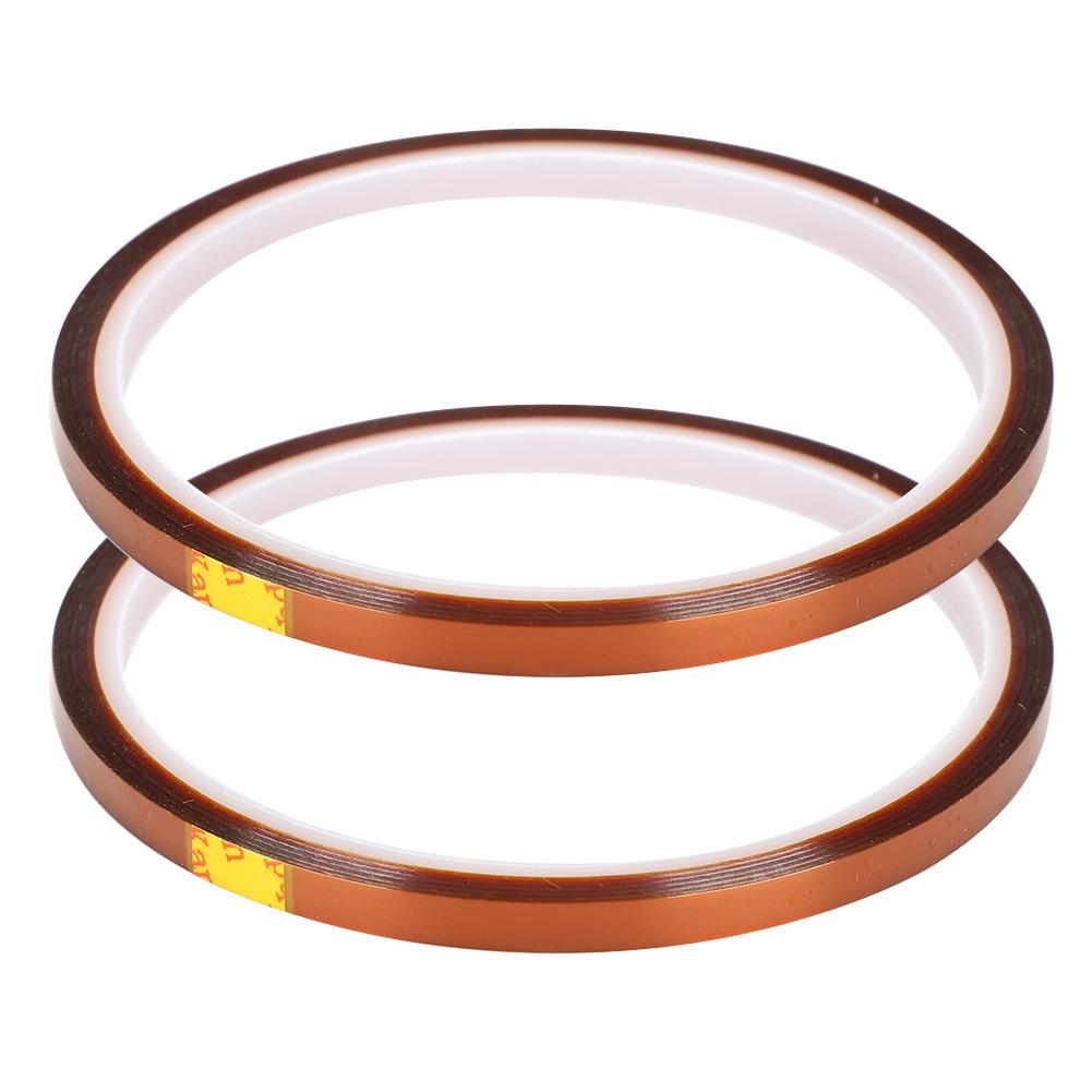 2PCS 3 High Temperature Resistant Adhesive Tape Polyimide Film Yellow Brown Accessory