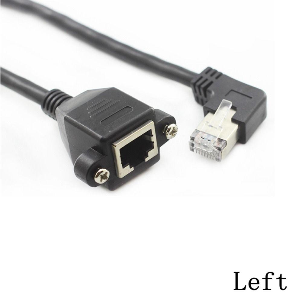 Right Angle 8Pin Screw Panel RJ45 Cable Panel Mount Extension Cable Ethernet LAN Cord Network Wire