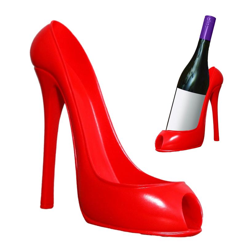 High Heel Shoe Wine Bottle Holder Stylish Wine Rack Basket Accessories High-Heel Statue Sculptures Gifts Basket Home Decor