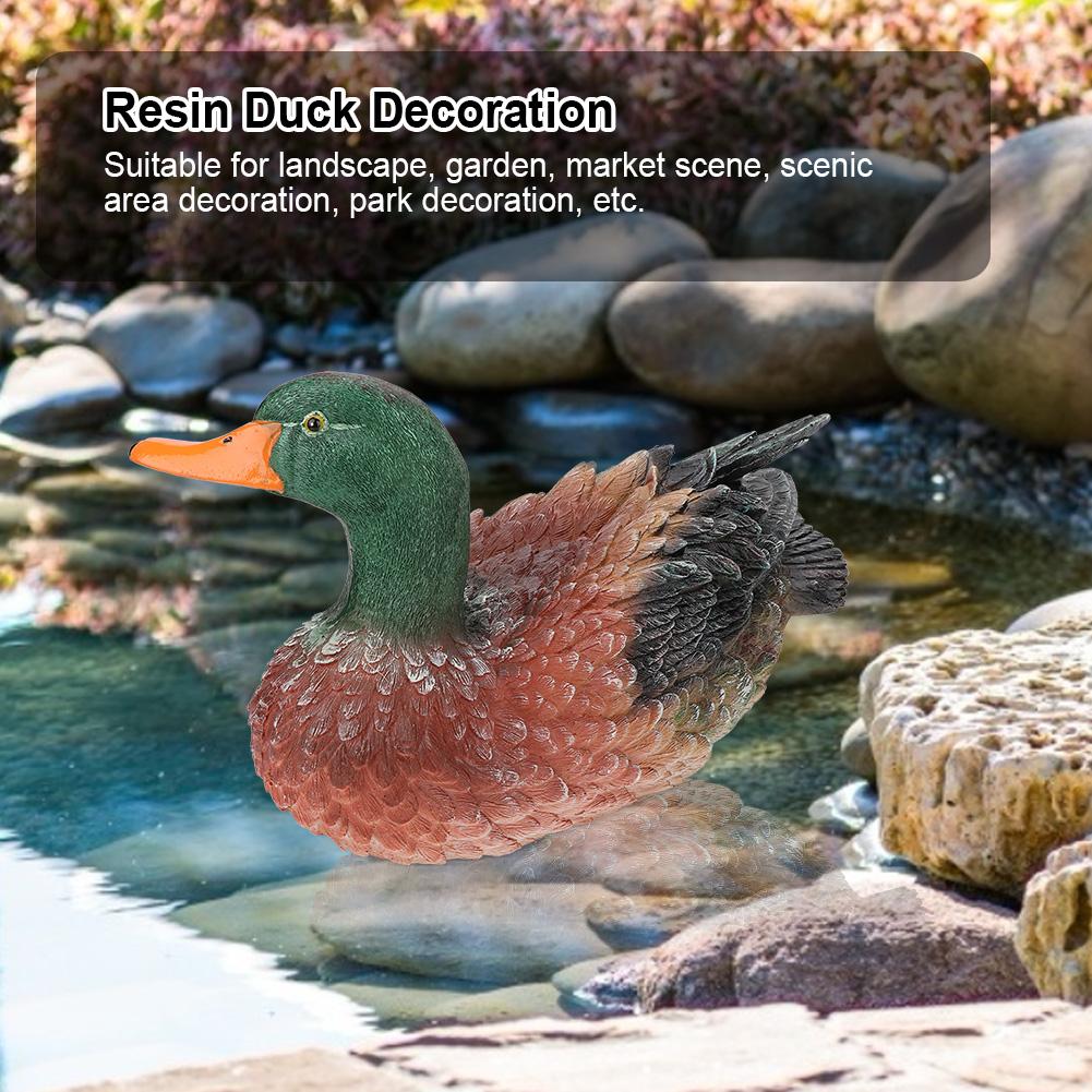 Simulation Duck Statue Animal Mold Decoration Resin Crafts Gardening Courtyard Decoration