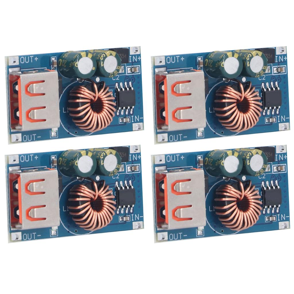 4 Stück Abwärtsmodule Einstellbare DC-Wandler zum Aufladen von Telefonen, Autoladen, Fahrtenschreiber