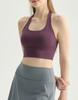 Women's Twisted Back Halter Yoga Tank With Built-in Bra Pads, Slimming Cropped Top for Pilates & Fitness