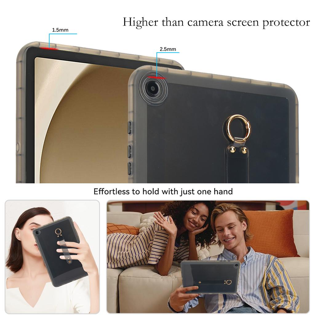 For Samsung Galaxy Tab A9+ Case Shockproof TPU Tablet Cover with Wristband