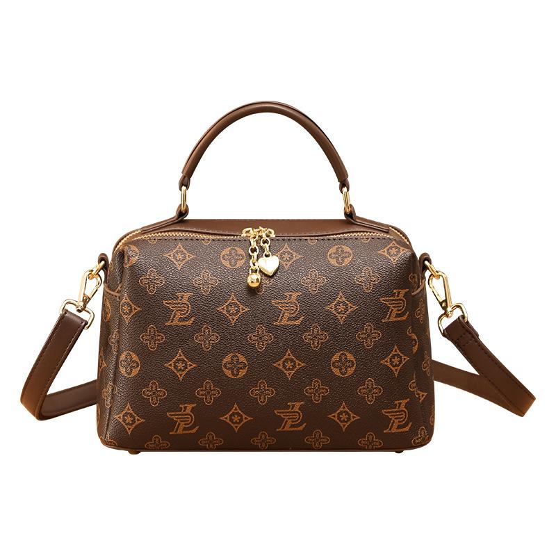 Retro Printed Bag for Women's Pillow Bag New High End Large Capacity Women's Fashionable and Versatile Hand Held Shoulder Crossbody Bag