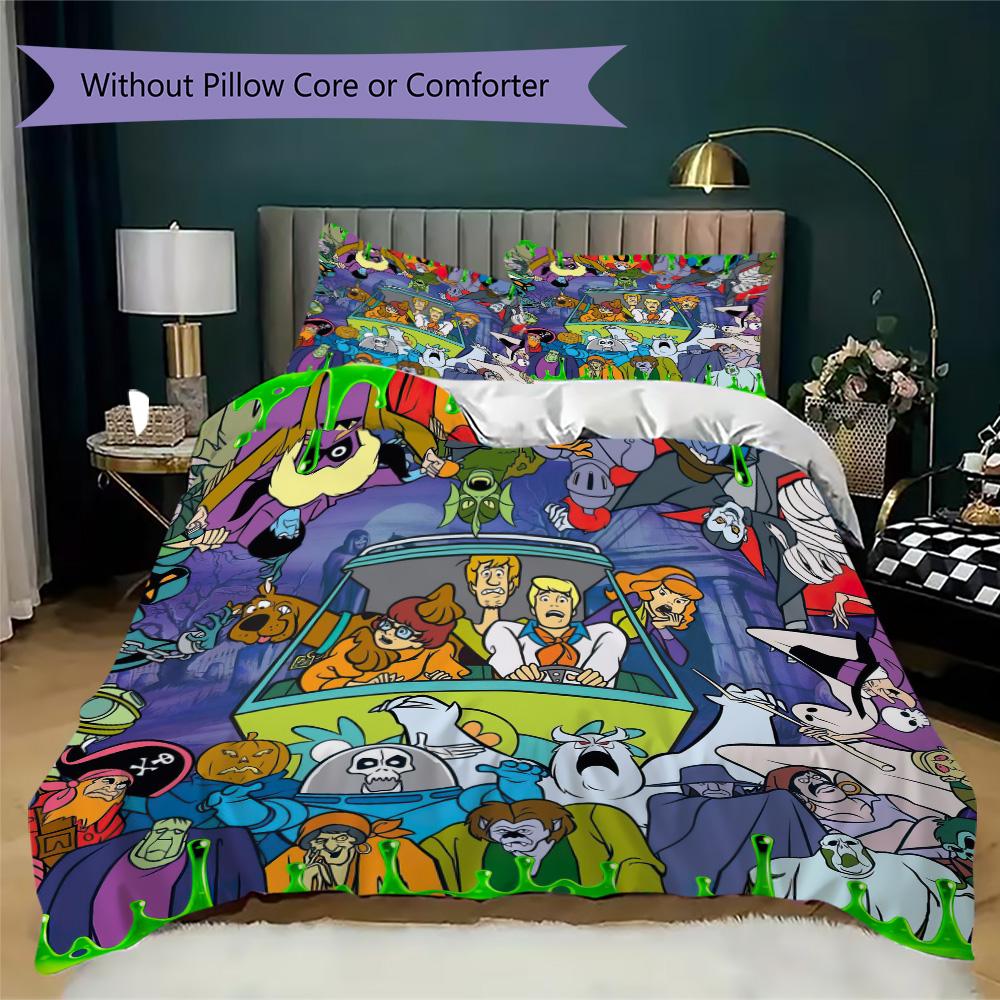 Halloween fantasy comedy adventure cartoon movie Scooby-Doo provides comfortable bedding covers and pillowcases for home use (without core) K9