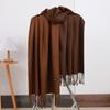 Women's Double-sided Wool Cashmere Scarf Shawl: New High-end Autumn/Winter 2026 Style