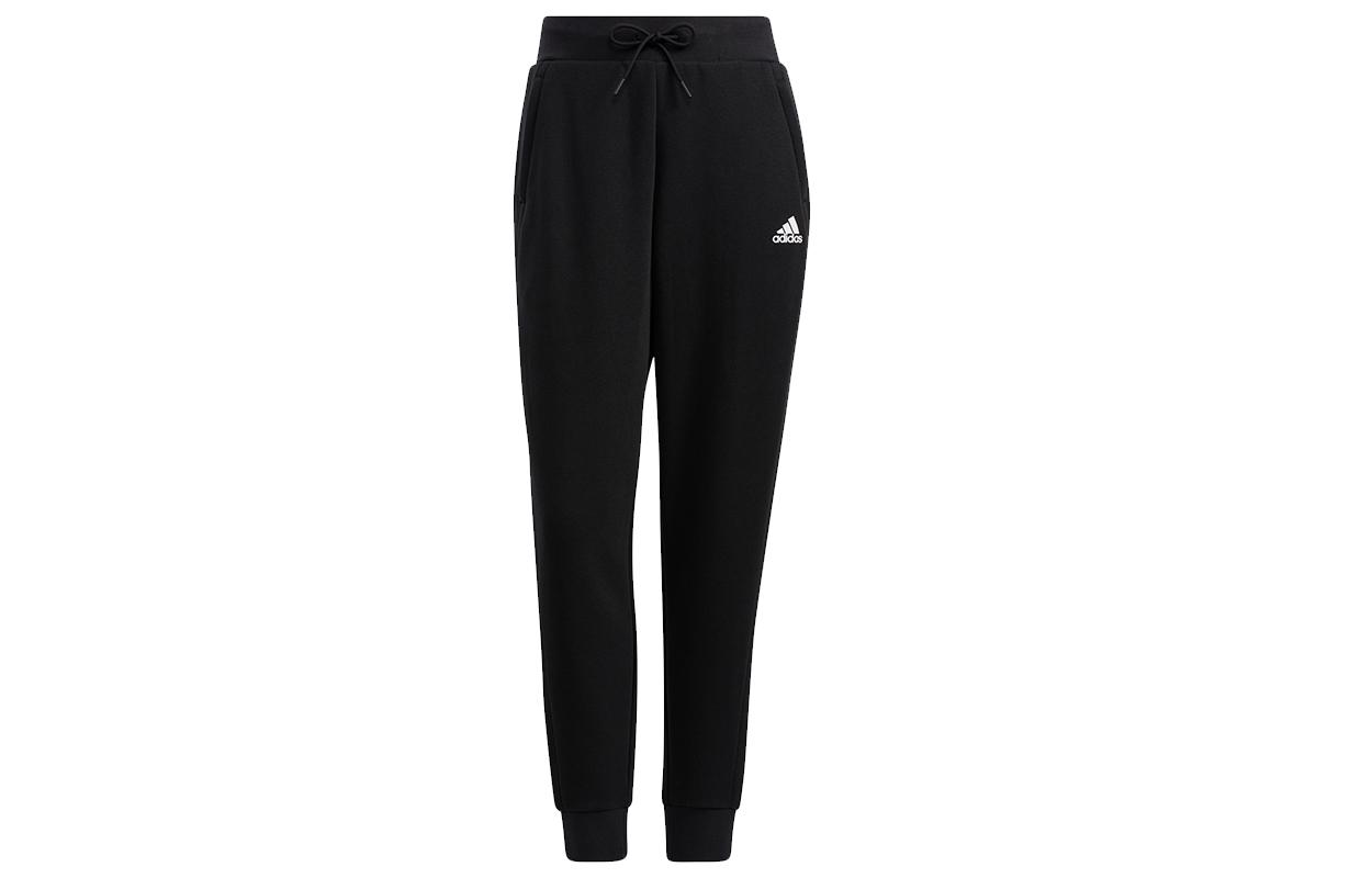 

Adidas Knitted Sweatpants Women s Black Moderate Straight Fit Pants H09689 XS