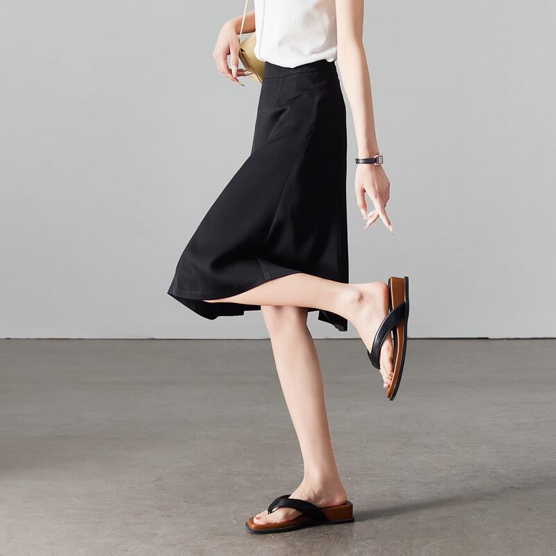 SOFSIL Women's Hepburn Style A-Line Midi Skirt