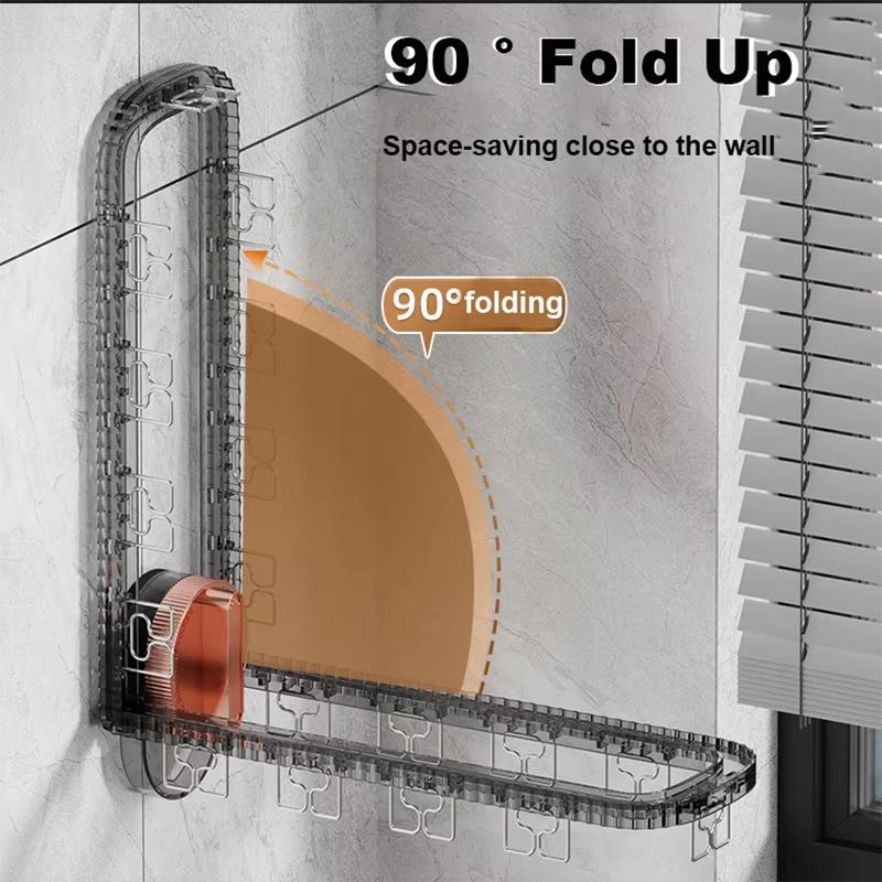 Bathroom Suction Cup Drying Rack Folding Socks Drying Rack Household Clothes Rack Multi Clip Drying Socks Artifact Hanger