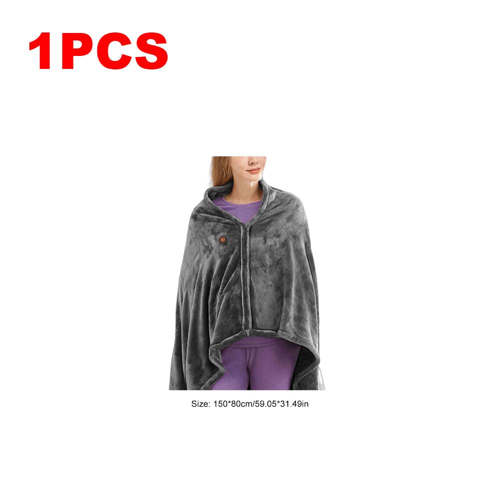 Electric Heating Blanket Velvet USB Heated Blanket Shawl Winter Wearable Heated Blanket Winter Warm Shawl For Outdoor Home Offic