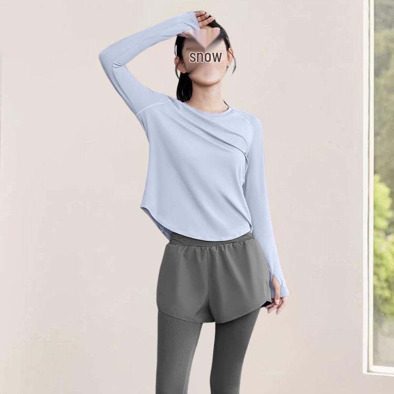 Women's Quick Dry Long Sleeve T-shirt: Slimming, Comfortable, Ideal for Running, Tennis, Badminton, and Casual Sports