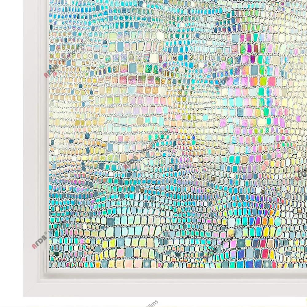 Sichtschutzfolie für Fenster, dekorativer Papieraufkleber, nicht klebend, Spitzenblumen-Aufkleber, für Zuhause und Büro, statisch haftende Glasfolie, Breite 90 cm