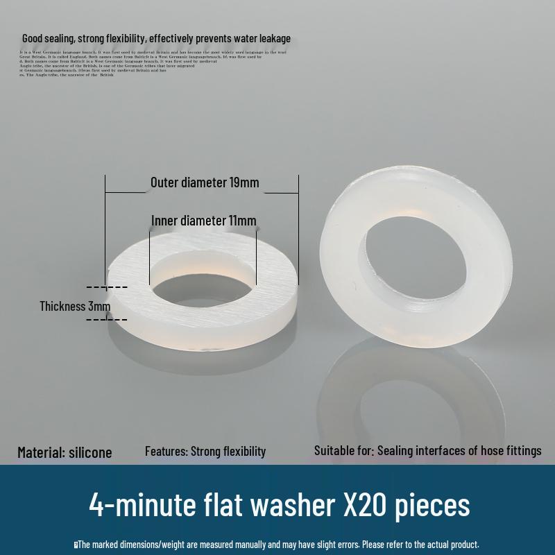 4-Minute Water Heater Seal: Silicone and Rubber Gaskets for Shower, 6-Point Inlet Pipe, 1-Inch Water Meter