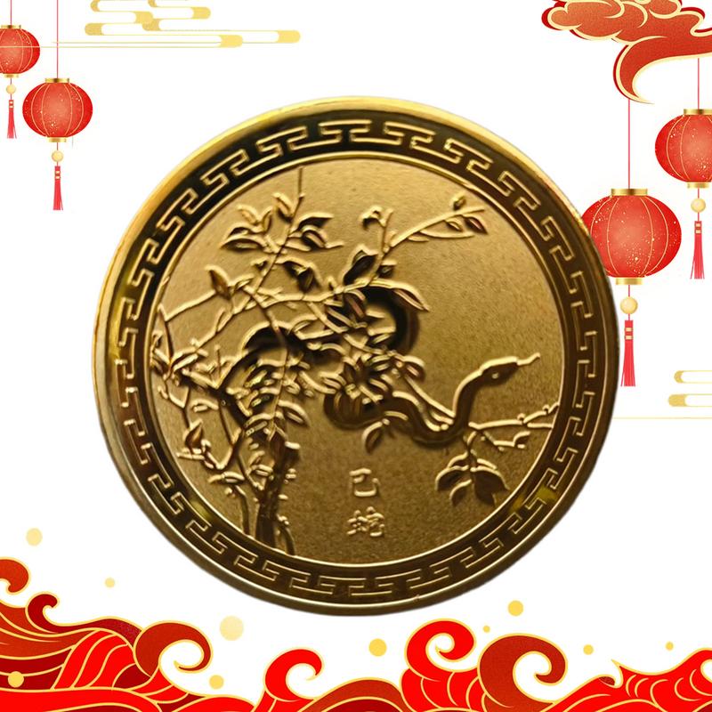 Pamětní mince s motivem Nového roku hada 2025, 3D reliéf, maskot, dekorace Feng Shui, čínská, pamětní mince
