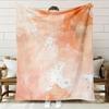 Peach Watercolor Pattern Throw Blanket Soft Abstract Design for Living Room Decor BohoHomeStyle Gift for Her