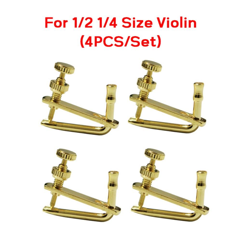 

4 шт./компл. Аксессуары для струнных инструментов Регулятор струн скрипки Колок для скрипки Винт для настройки 1/2 1/4-Gold