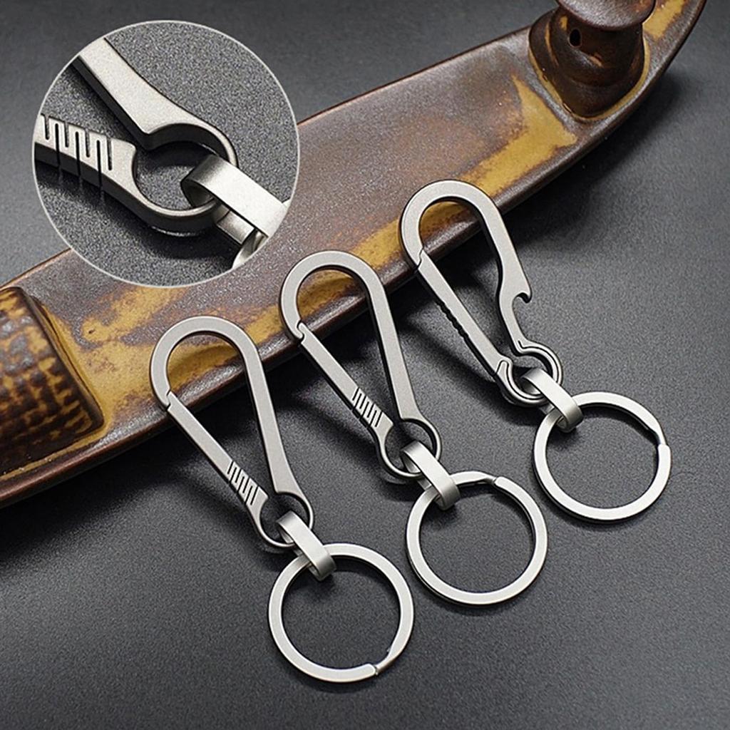 Titanium Alloy Compact Portable Connection [BRIIKPP] Keychain, Durable, Fade-Resistant, (with Ring)