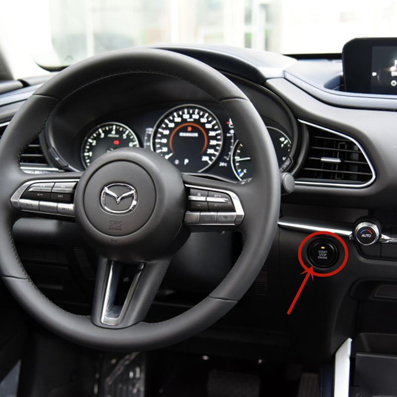For Mazda CX30 cx 30 3 Accessories 2020 2021 2022 2023 2024 2025 IGNITION START STOP ENGINE RING TRIM COVER Interior Garnish