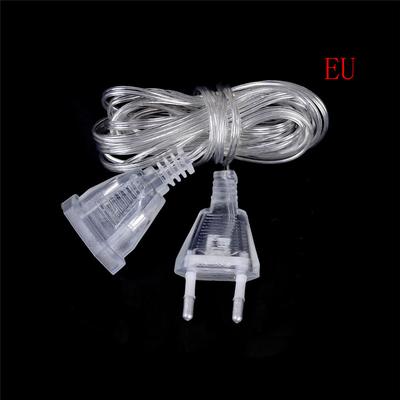 Praktischer USB-Europäischer Standard Europäischer Standard 3 Meter Stecker Verlängerungskabel Hängende Vorhangleuchten String Schnalle Zubehör mit Schalter