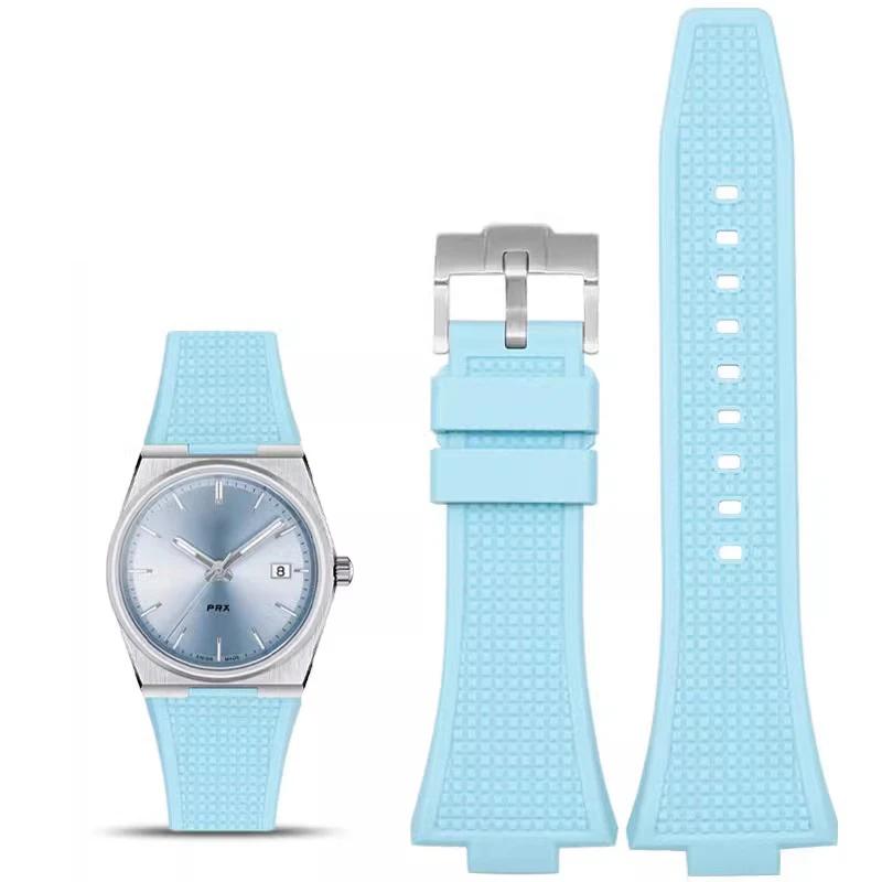 For Tissot PRX rubber strap T137 band Super Player 40mm men's bracelet watch strap T137407 T137410A replace wrist strap 27x12mm