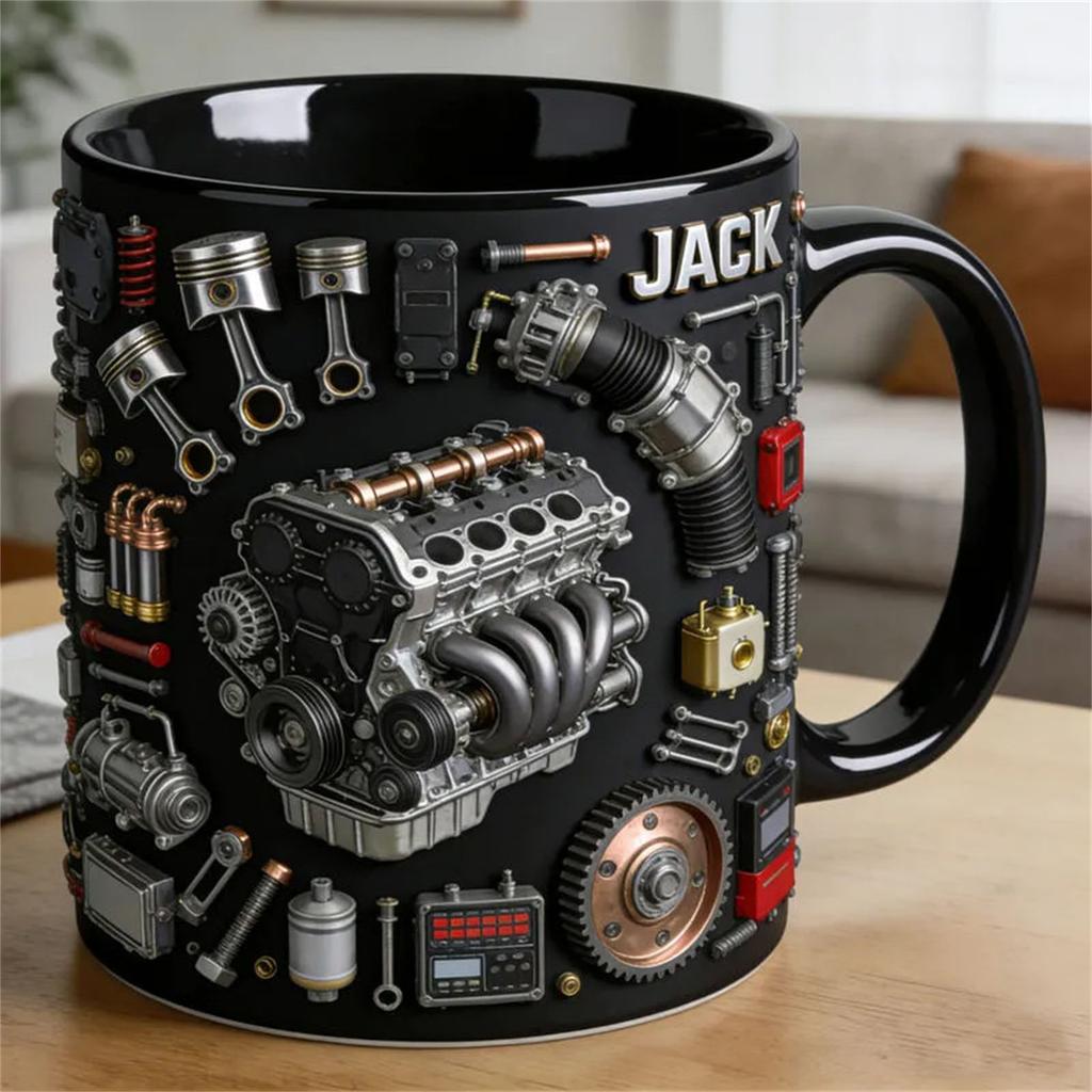 Personalisierte Motor Teile Tasse