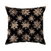 Home Decor Elegant Black And Gold Mandala Pattern Pillows Pattern Cushion Cover Suitable For Sofa Bedroom Car Pillow Cover
