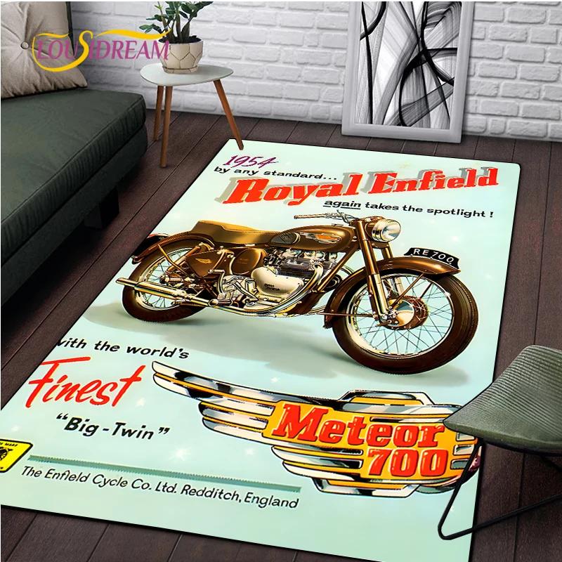Tappeto retrò da moto, tappetino antiscivolo per grandi porte, zerbino da bagno per soggiorno, camera da letto, ingresso, decorazione per la casa