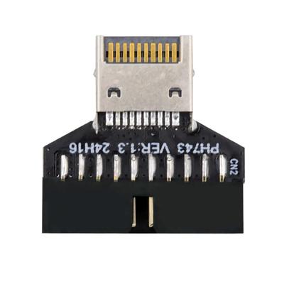 Xiwai USB Type E IDC Socket Front Panel Header To USB 20 Pin Header Converter Expansion Adapter Desktop Motherboard 3.2/3.1 3.0