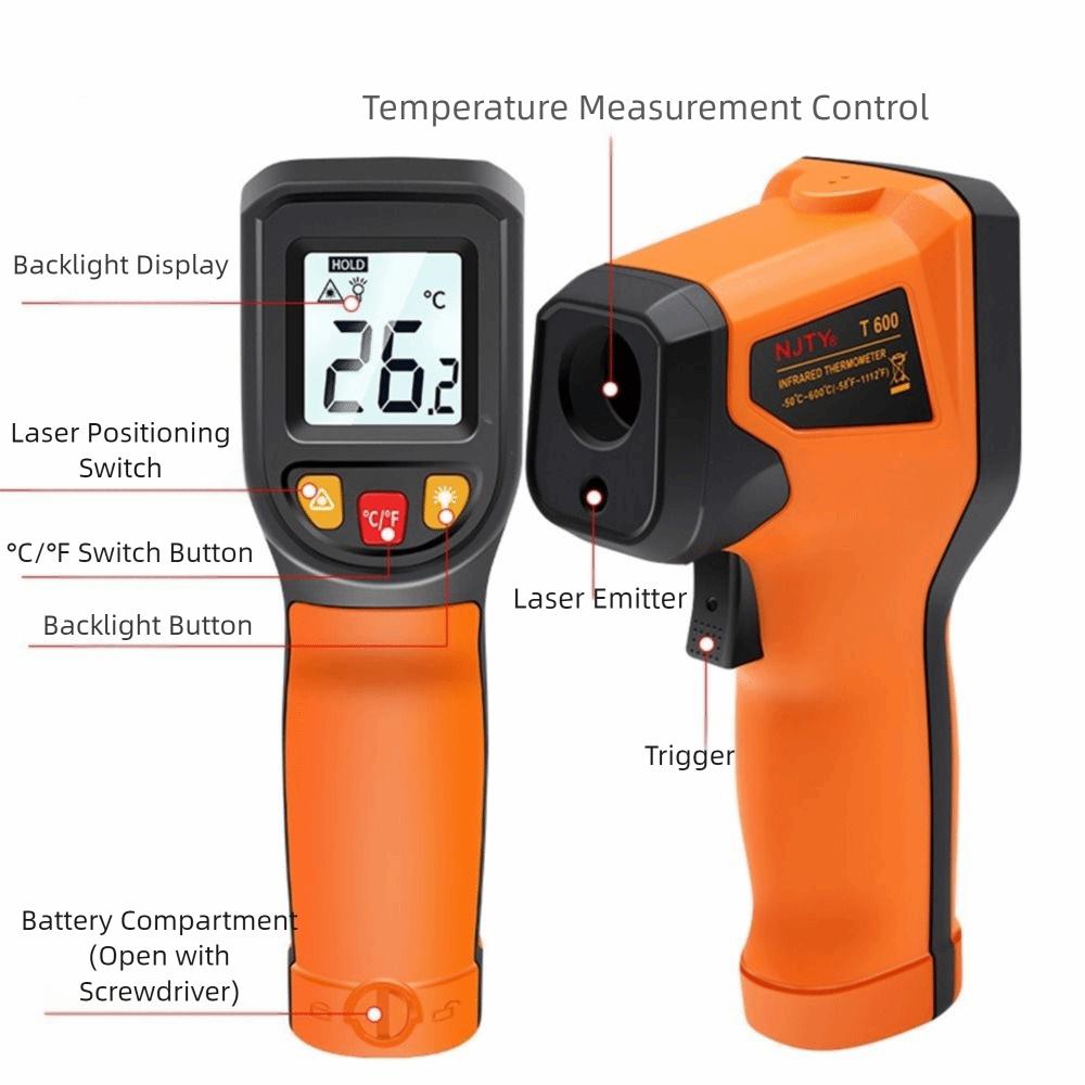 LCD Display Digital Temperature Meter Non-Contact Cooking Thermometer For Home