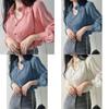 French Long Sleeve Shirt With Sun Protection Lightweight Feminine Design For Spring Summer Wear