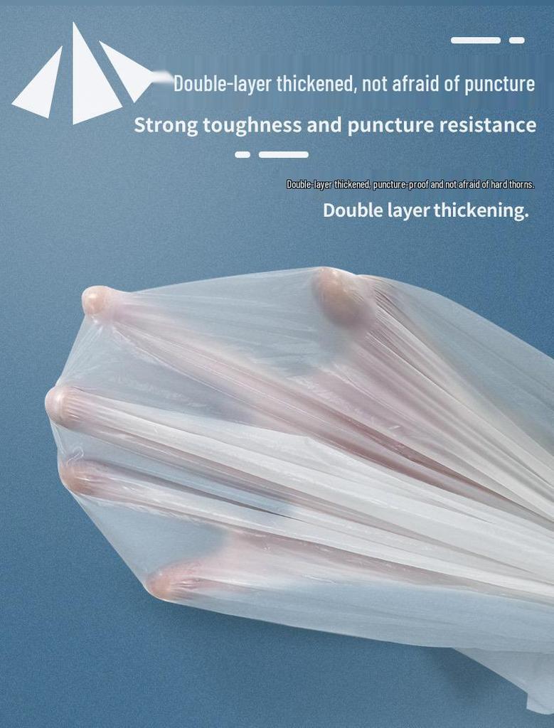 Thickened Kitchen Drawstring Trash Bags - Household Disposable and Handle-Style
