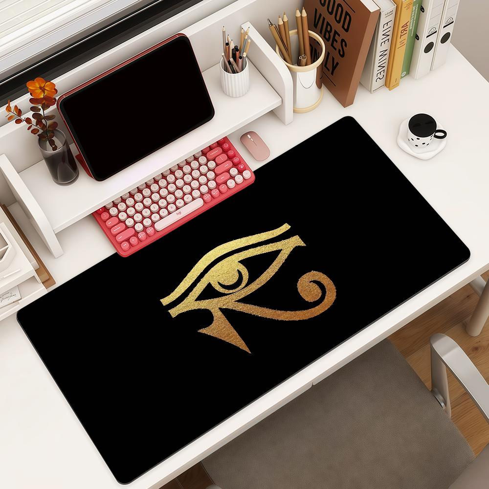 Ancient Egypt Hieroglyph Mouse Pad Square Office Gaming Desk Mat Waterproof Non-Slip Rubber Decorative