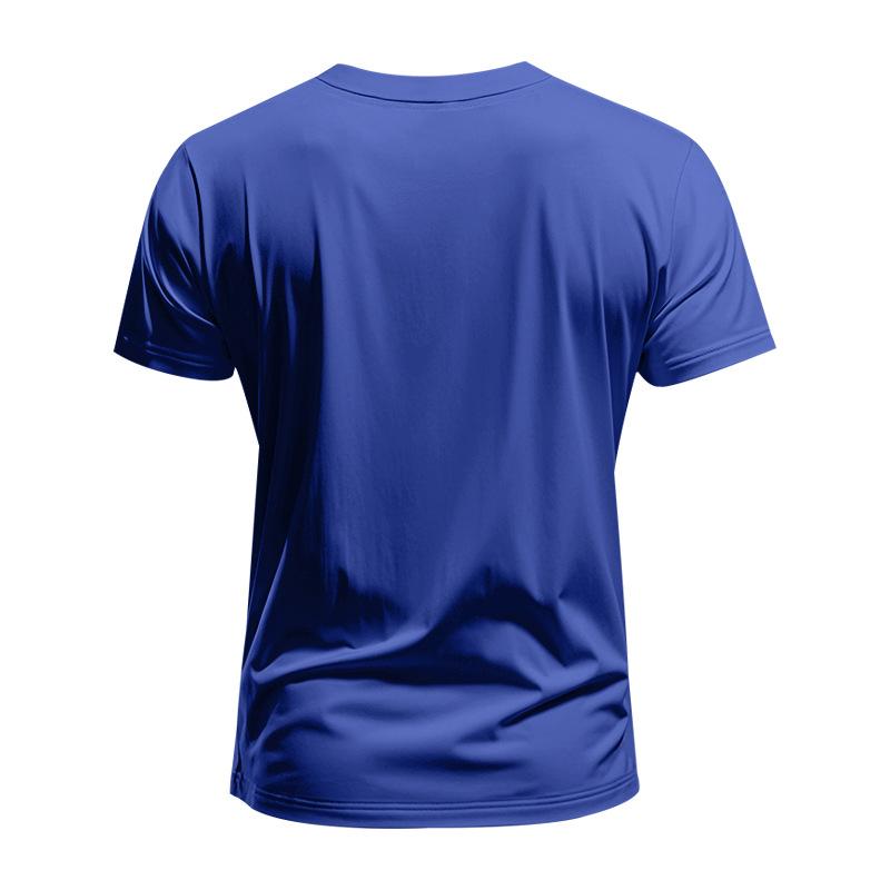 American Style Summer Quick Dry Mens V Neck Short Sleeve T Shirt
