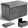 Folding Velvet Pouf DIEGO Graphite VELVET Size