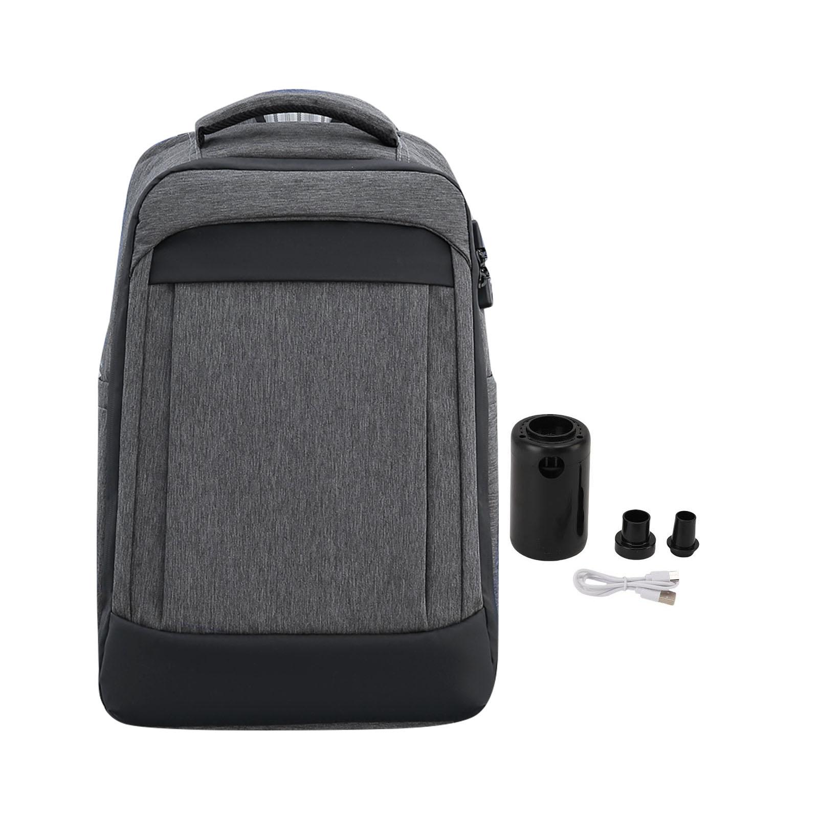 

Vacuum Rolling Backpack Low Noise Large Capacity Water Proof Travel Backpack with Wheels Anti Theft Password Lock for Business сірий колір
