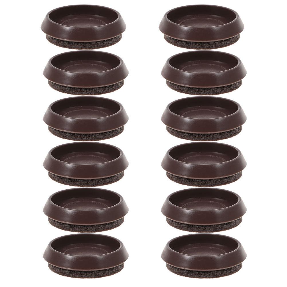 12Pcs Anti-Slip Caster Cups Premium Furniture Coasters Floor Protectors for Hardwood Chairs Tables Bed Legs No Scratch Noise