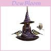 Witch Bird Feeder Resin Garden Decor With Hanging Design For Outdoor Use