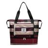 Fashionable Plaid Travel Bag: Lightweight, Foldable, Wet/Dry Separation, Ideal for Gym and Short Trips