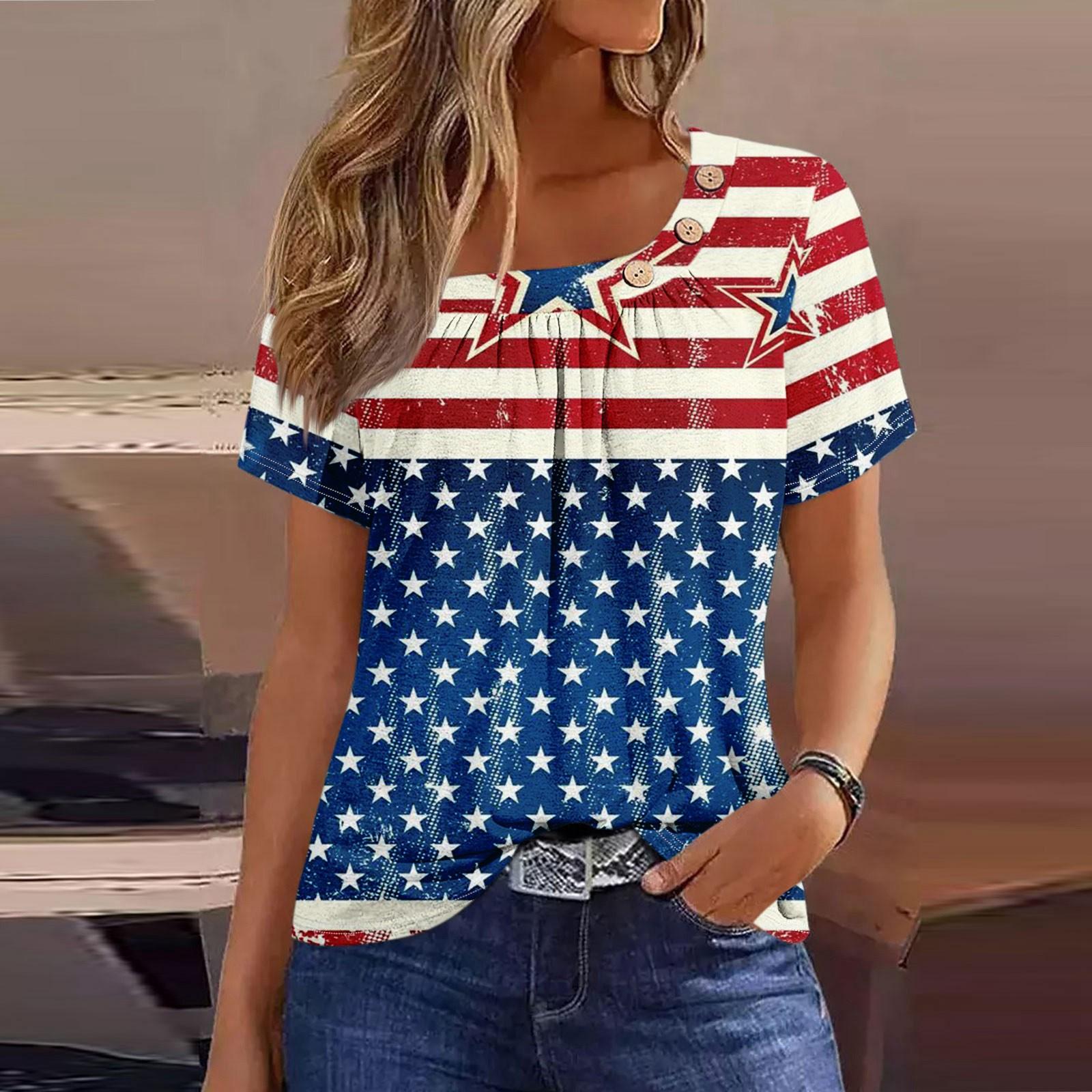 Женская повседневная футболка с короткими рукавами и v-образным вырезом с принтом — фото 5