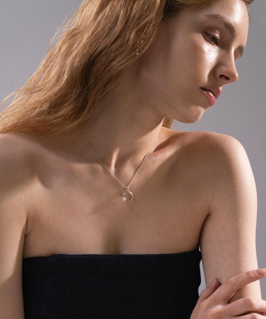 Jnui Serene Pearl Necklace Silver