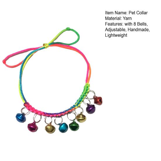 Adjustable Collar Handmade Red Rope Cat Collar with Cute Bell Fashion Lightweight Comfortable Pet Accessories